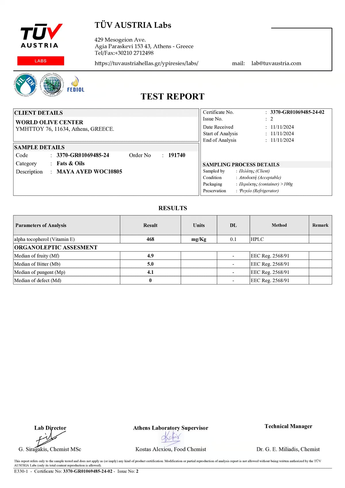 View latest third-party lab results